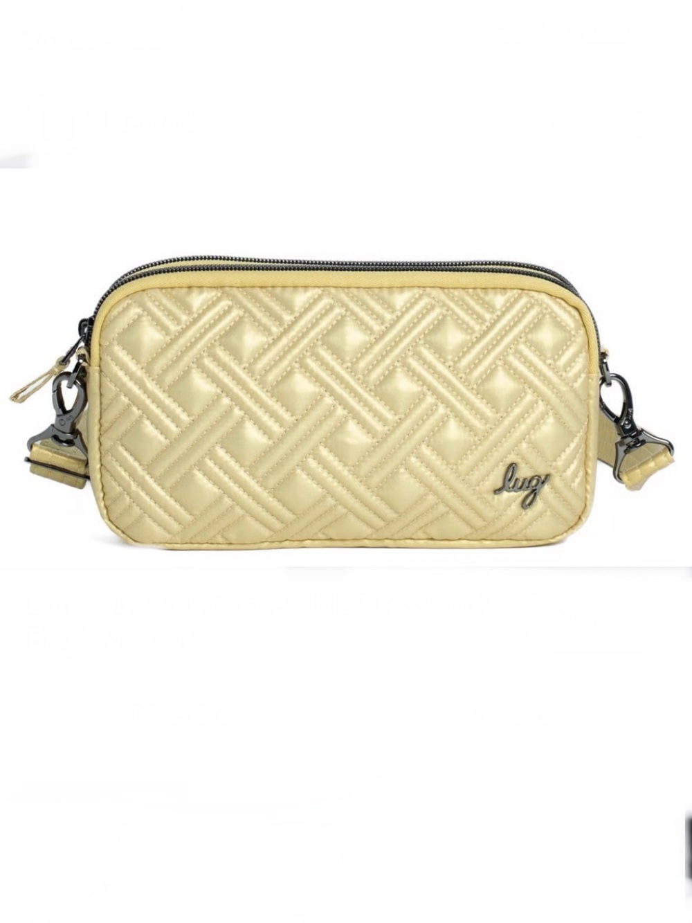 Lug Coupe XL Convertible Crossbody Metallic Gold